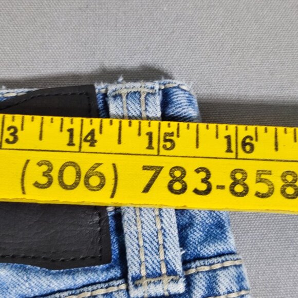 Rock & Roll Denim men's size 31X34 hard washed denim blue Pistol Straight jeans - Picture 14 of 16